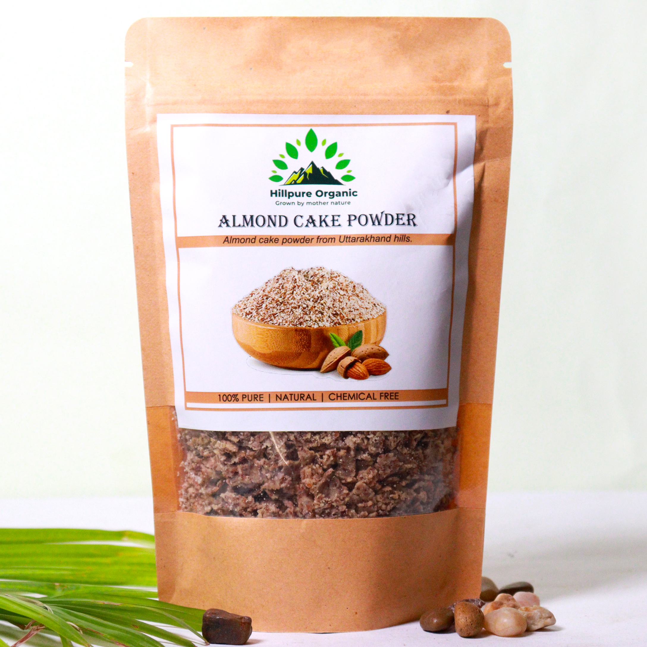 Hillpure Organic Almond Cake Powder 250 gm, Badam Khal, 100% Natural, For Beauty Produts,Face Scrub, Face Mask, Soap Making, Body Scrub etc