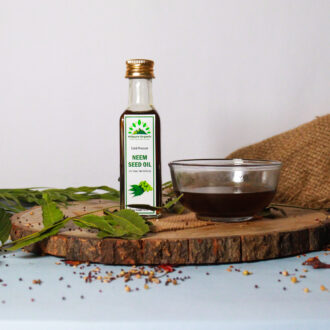 Hillpure Organic Premium Cold Pressed Neem Seed Oil,100% Pure & Natural for Face, Hair & body (65 ml, Glass Bottle)