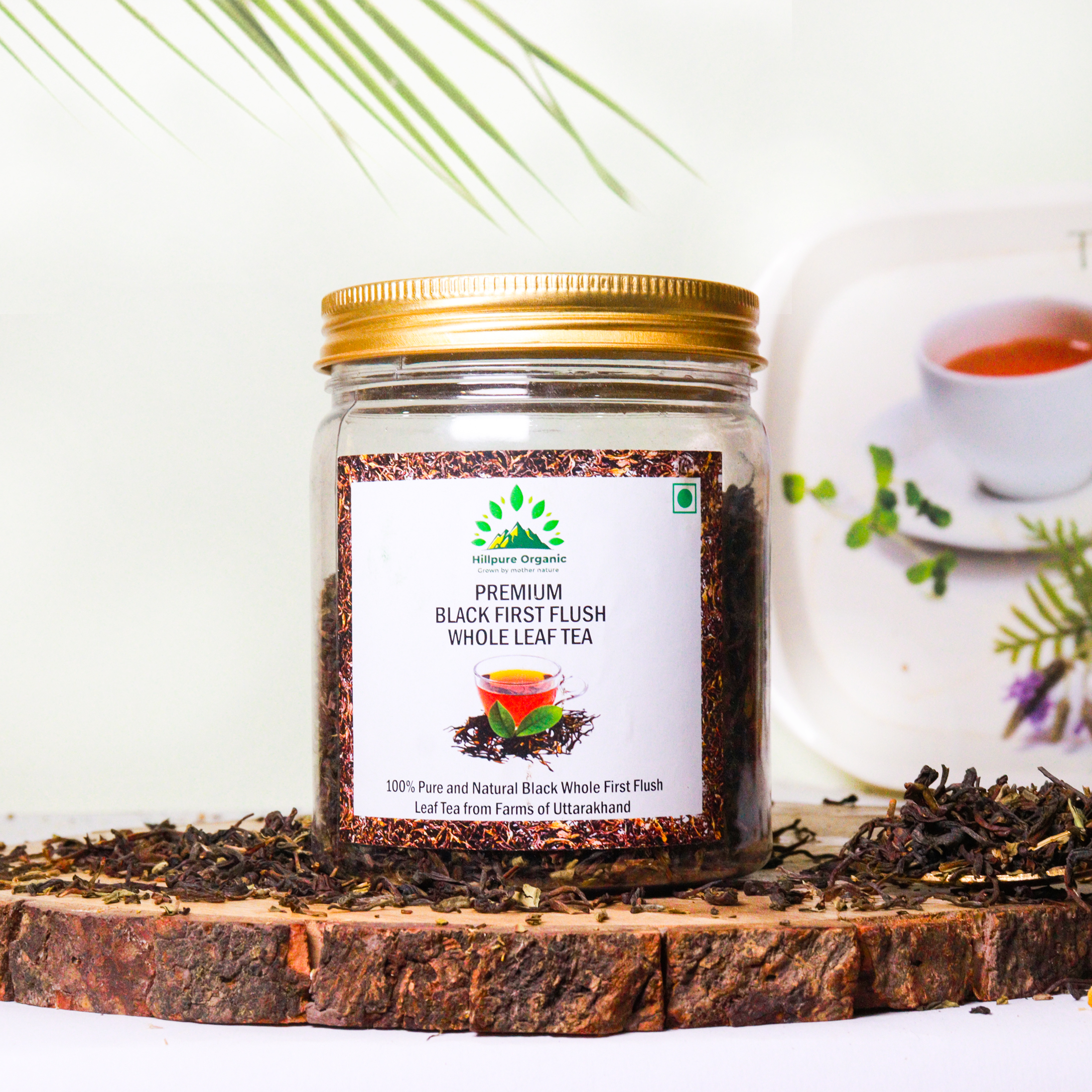 Hillpure Organic Premium Black Whole First Flush Leaf Tea, Long Leaf Loose Tea, 100% Pure & Authentic, From Uttarakhand Hills (100 gm)