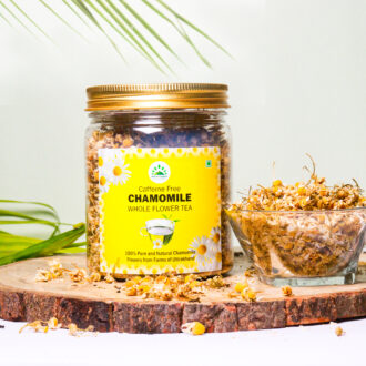 Hillpure Organic Chamomile Whole Flower Tea, Caffiene Free, Stress Relief, Soothing Tea, 100 % Pure & Authentic, From Uttarakhand Hills (50 gm)