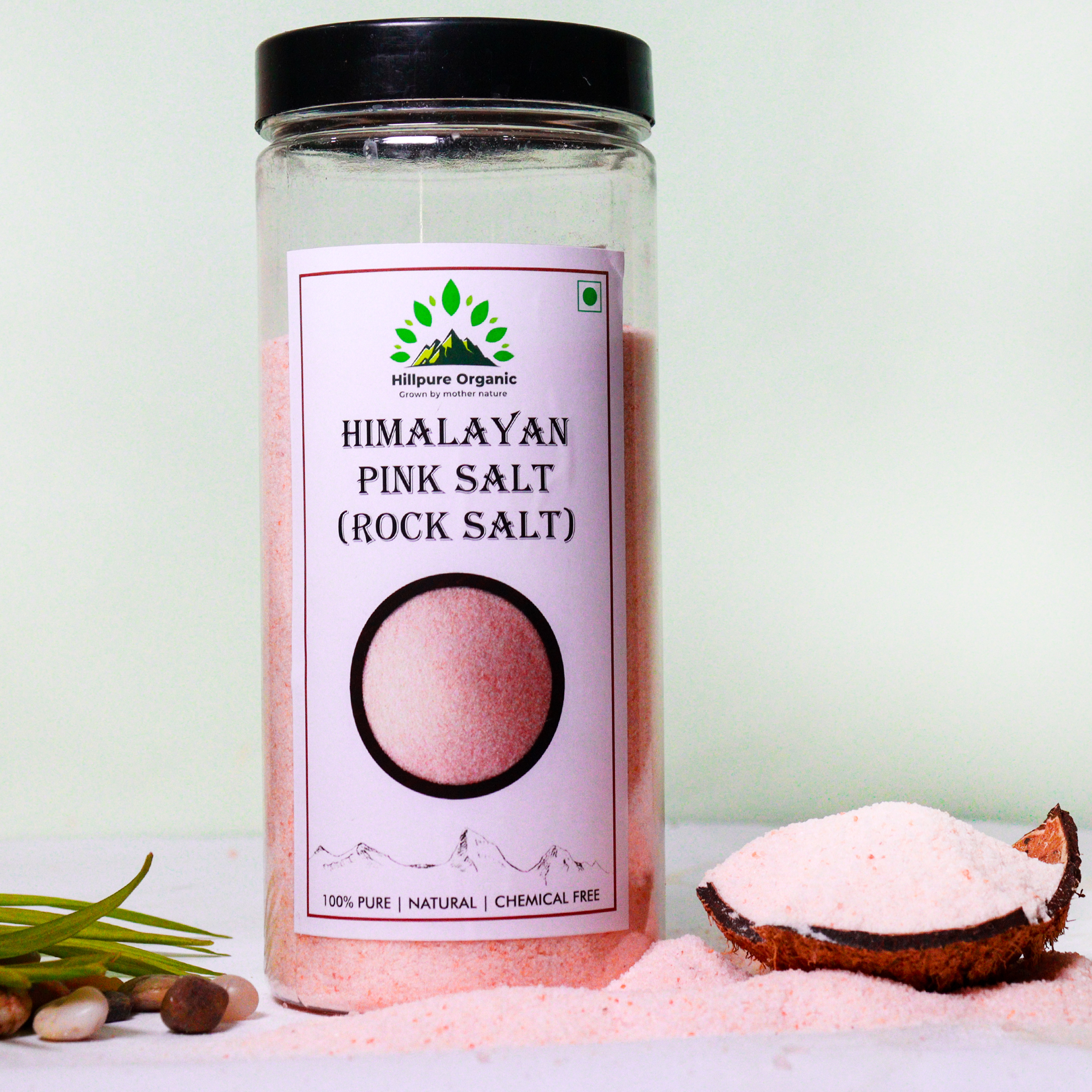 Hillpure Organic Himalayan Pink Salt, Rock Salt,100% Natural Sendha Namak, Iodized Rock Salt (1 kg)