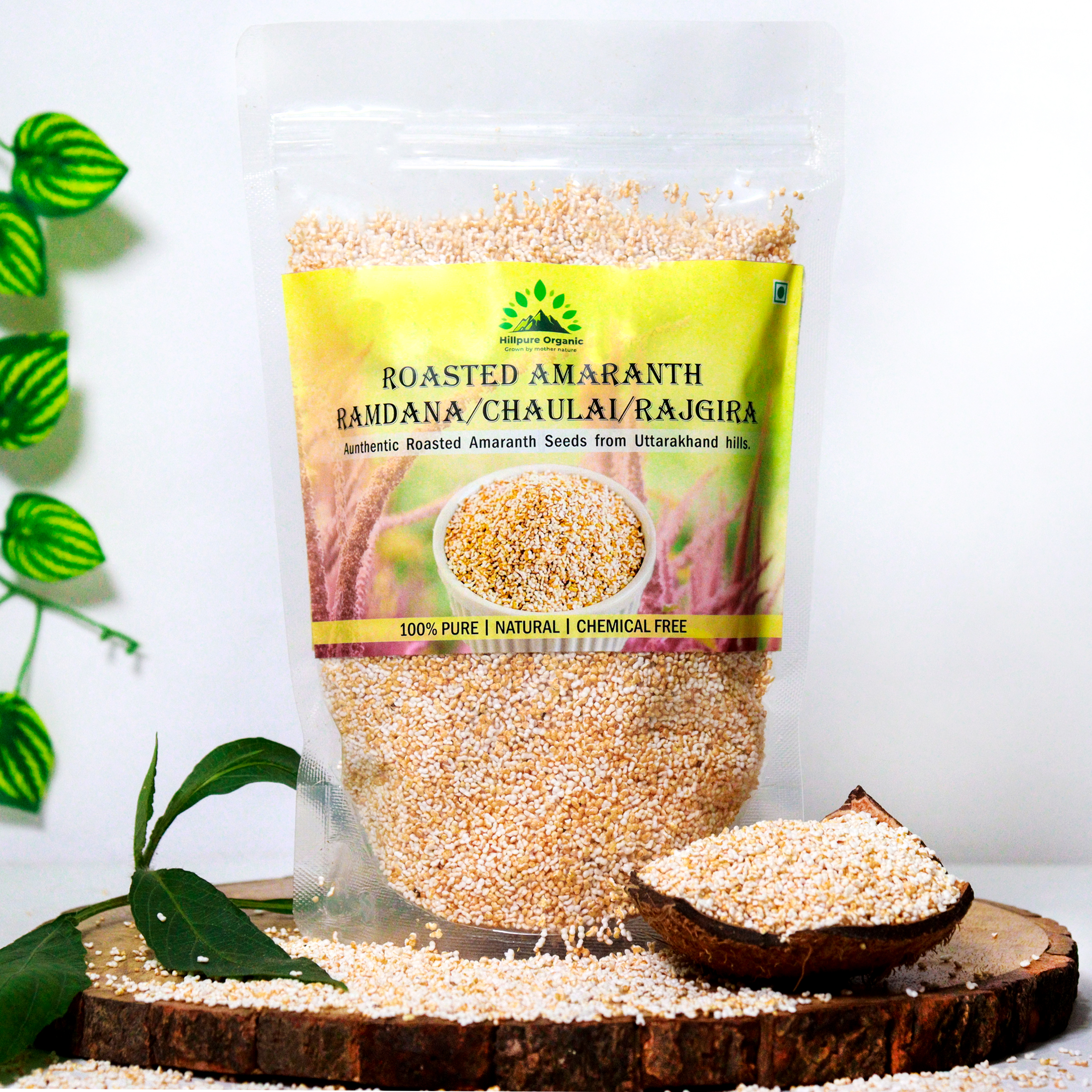 Hillpure Organic Roasted Amaranth | Rajgira | Chaulai | Roasted Naurally | 250 gm