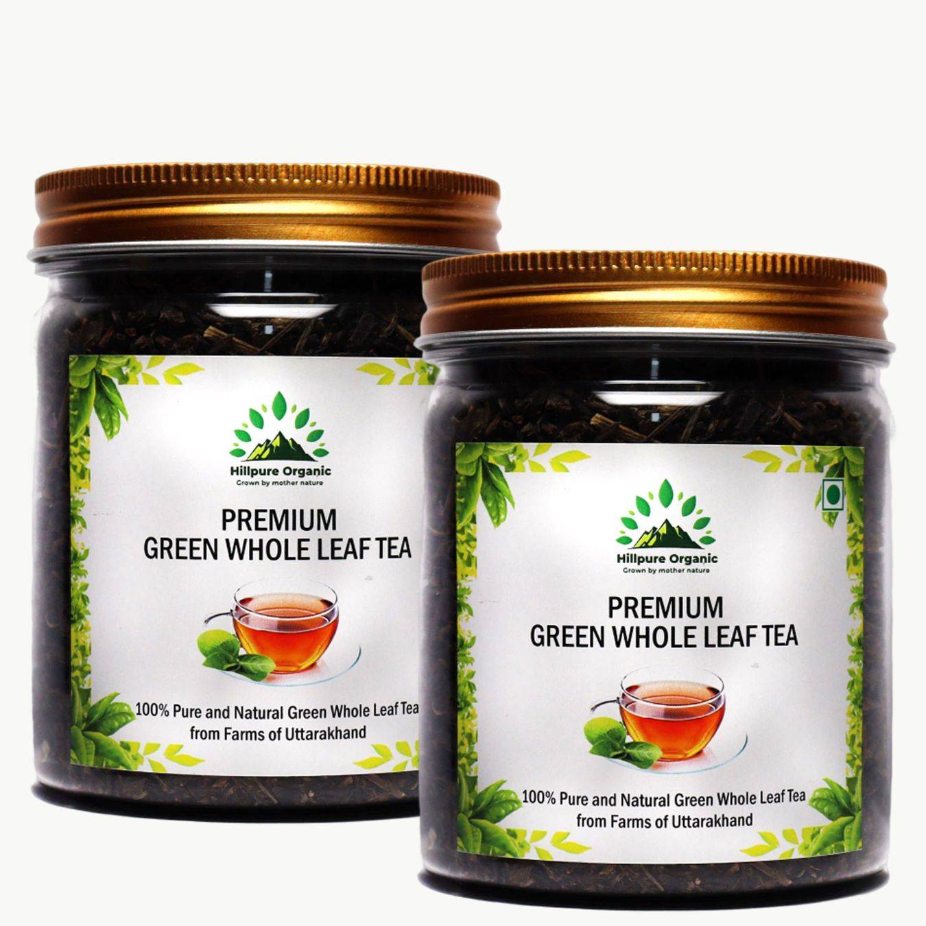 Hillpure Organic Premium Green Whole Leaf Tea, 100% Pure & Authentic, From Uttarakhand Hills (150 + 150 gm), Pack of 2