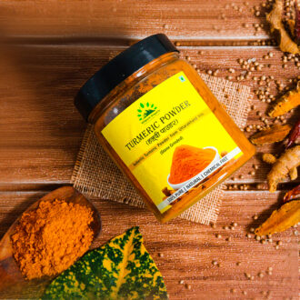 Hillpure Organic Turmeric Powder | Authentic Turmeric Powder from Uttarakhand Hills | Hand Ground | Preservative Free Perfectly Balanced Turmeric Powder with No Added Flavors and Colors -200 GM