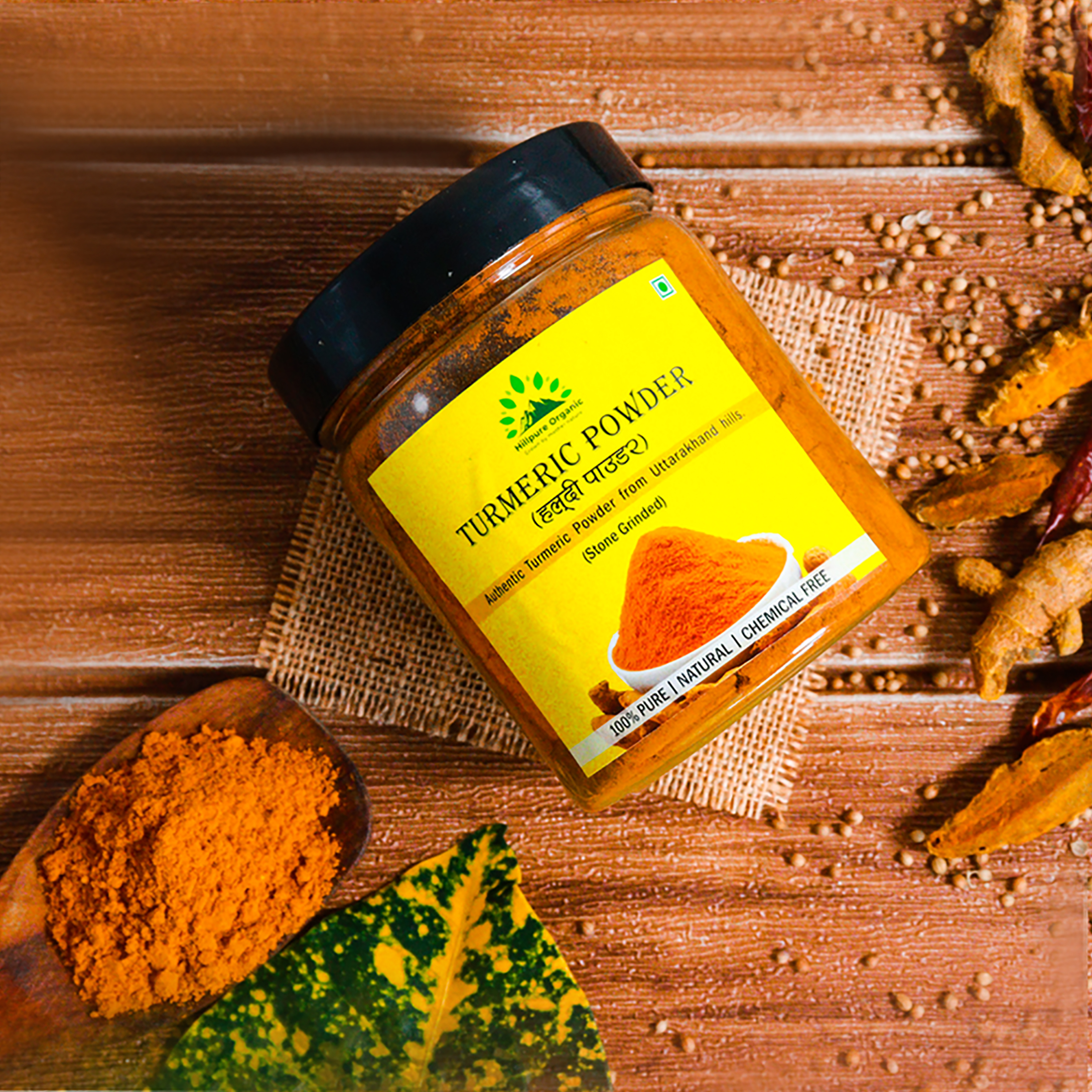 Hillpure Organic Turmeric Powder | Authentic Turmeric Powder from Uttarakhand Hills | Hand Grounded | Preservative Free Perfectly Balanced | With No Added Flavors and Colors | 200 gm + 200 gm - Image 3