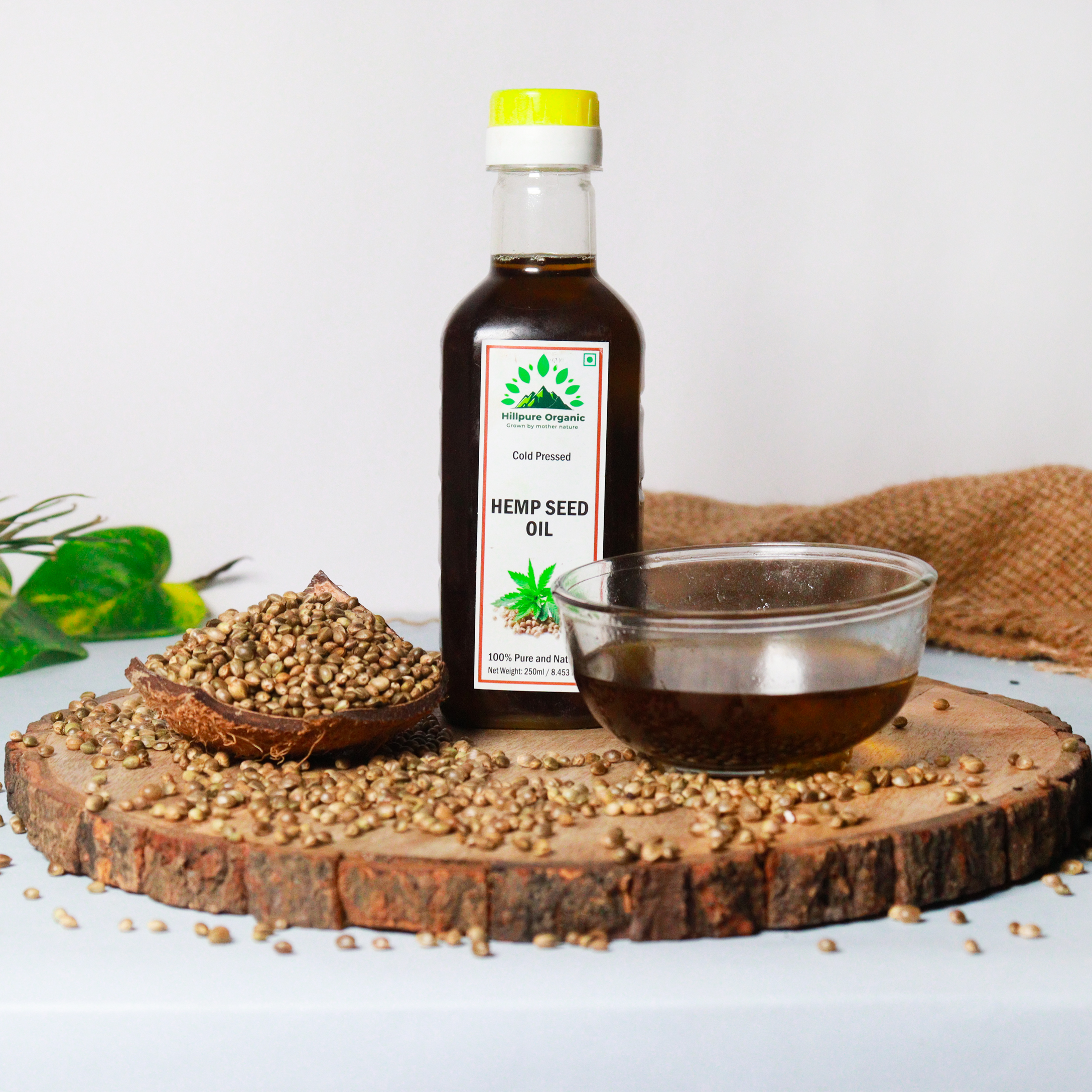 Hillpure Organic Cold Pressed Hemp Seeds Oil (250 ml) Food Grade | Multipurpose Oil | Anti-Inflammatory Benefits | Oil For Glowing Skin | Oil For Hair Fall | Oil for Beard Thickness - Image 2