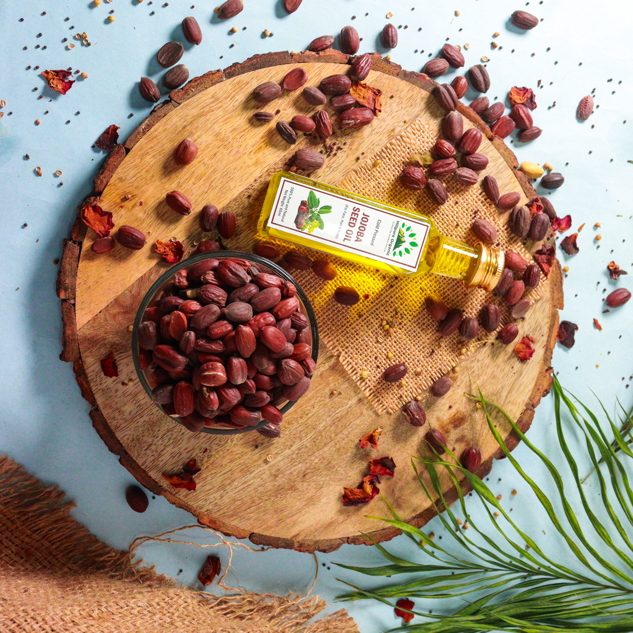 Hillpure Organic Cold Pressed Jojoba Seed Oil,100% Pure & Natural for Face, Hair & Body (65 ml, Glass Bottle) - Image 2