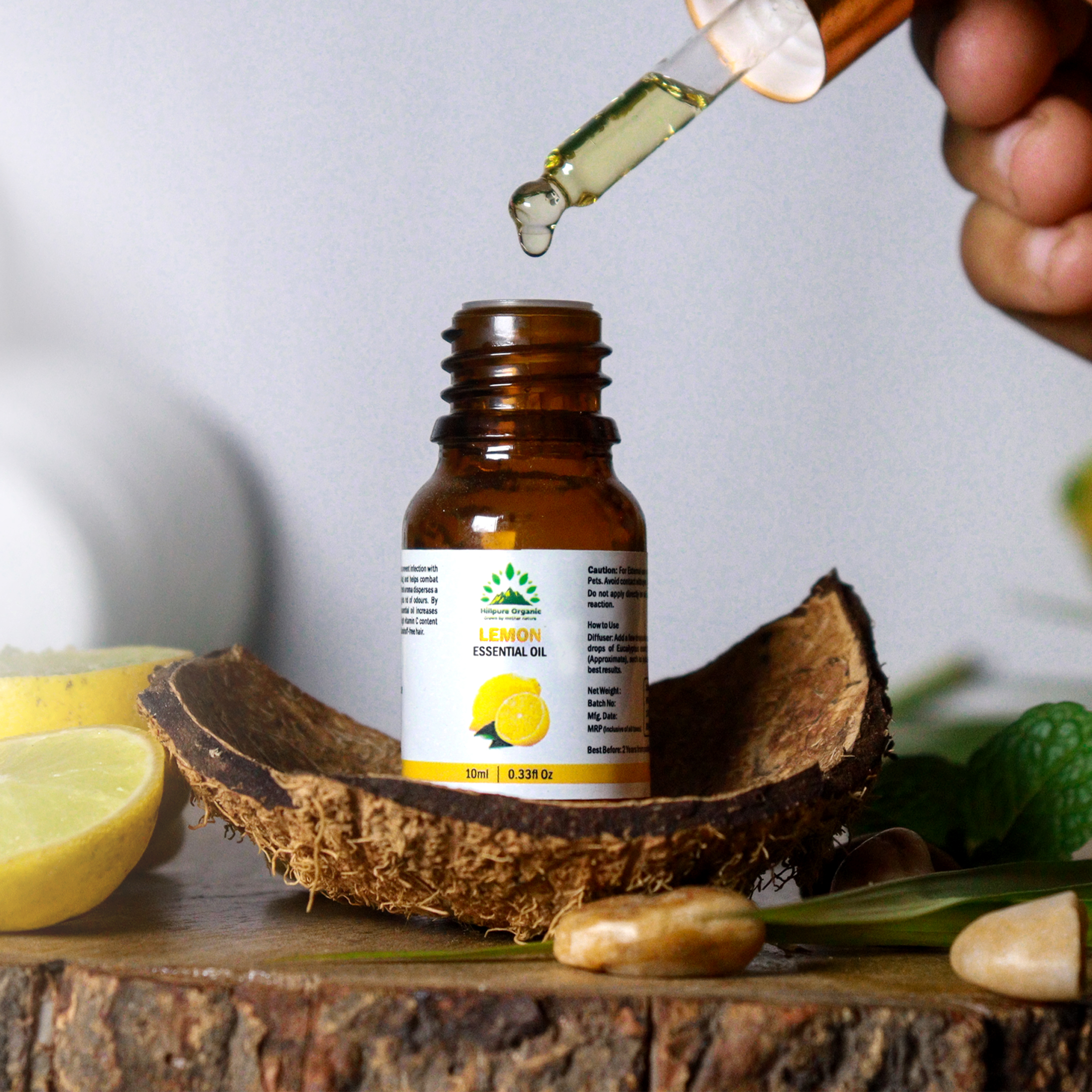 Hillpure Organic Lemon Essential Oil | 100% Pure & Natural | Essential Oil for Skin, Hair, Diffuser, Aromatheraphy & Making candle | 10 ml - Image 2