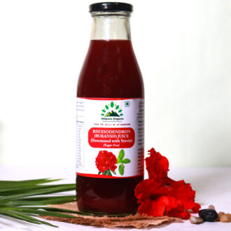Hillpure Organic Buras Juice with Stevia, Natural Rhododendron Juice, Sugar-Free, Refreshing & Healthy, Sweetened with Stevia – No Added Sugar, 500 ml, From Uttarakhand