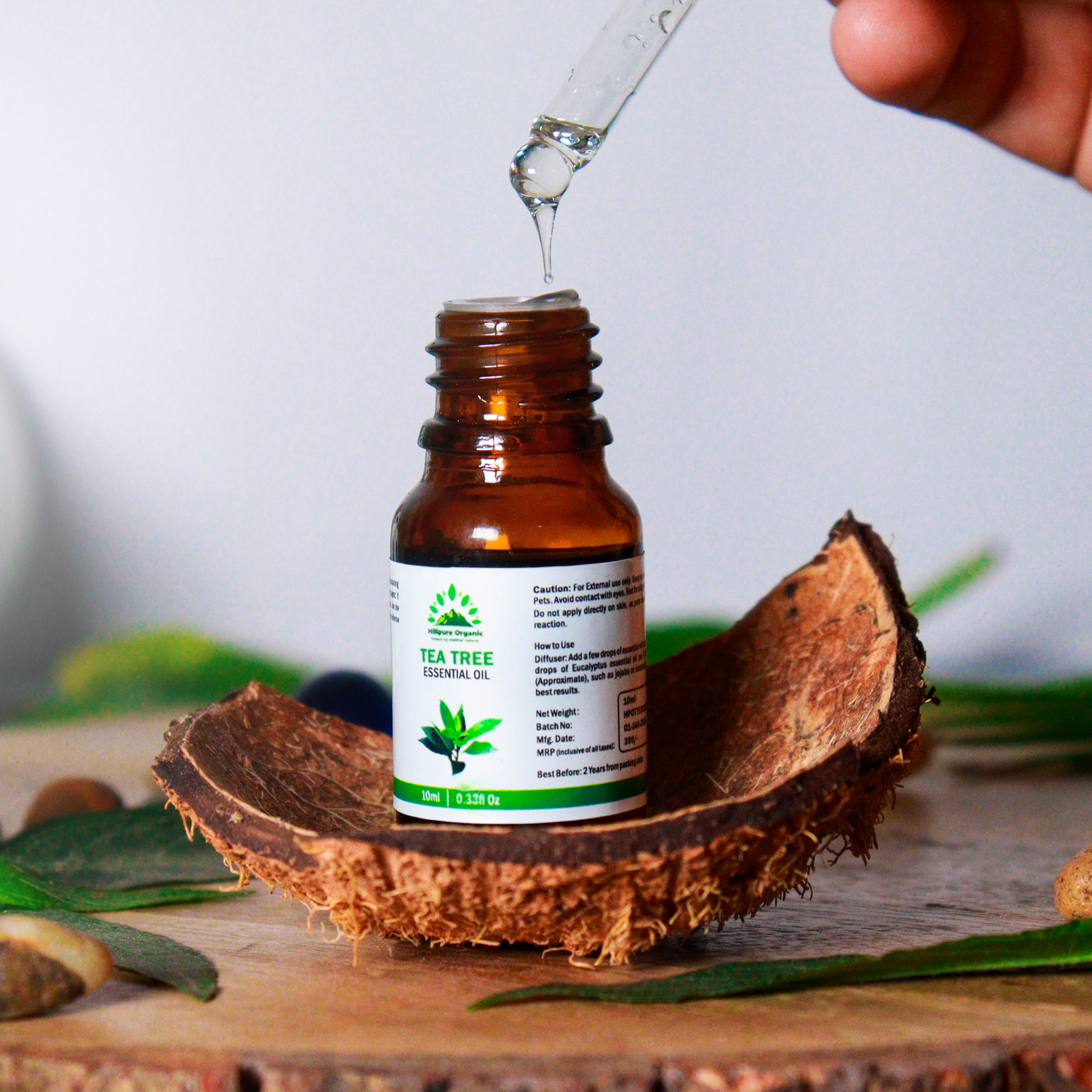 Hillpure Organic Tea Tree Essential Oil | 100% Pure & Natural | For Hair, Skin & Aromatherapy | 10 ml + 10 ml (Pack of 2) - Image 2