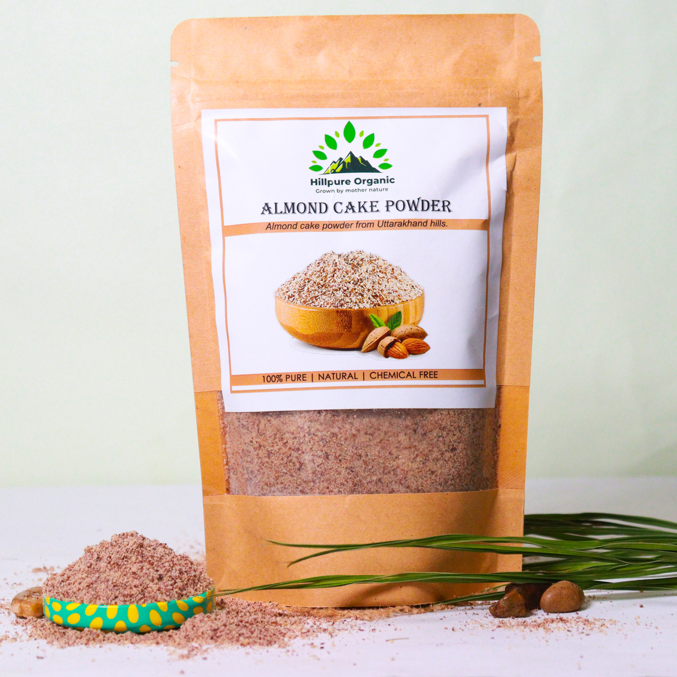 Hillpure Organic Almond Cake Powder 250 gm, Badam Khal, 100% Natural, For Beauty Produts,Face Scrub, Face Mask, Soap Making, Body Scrub etc - Image 3