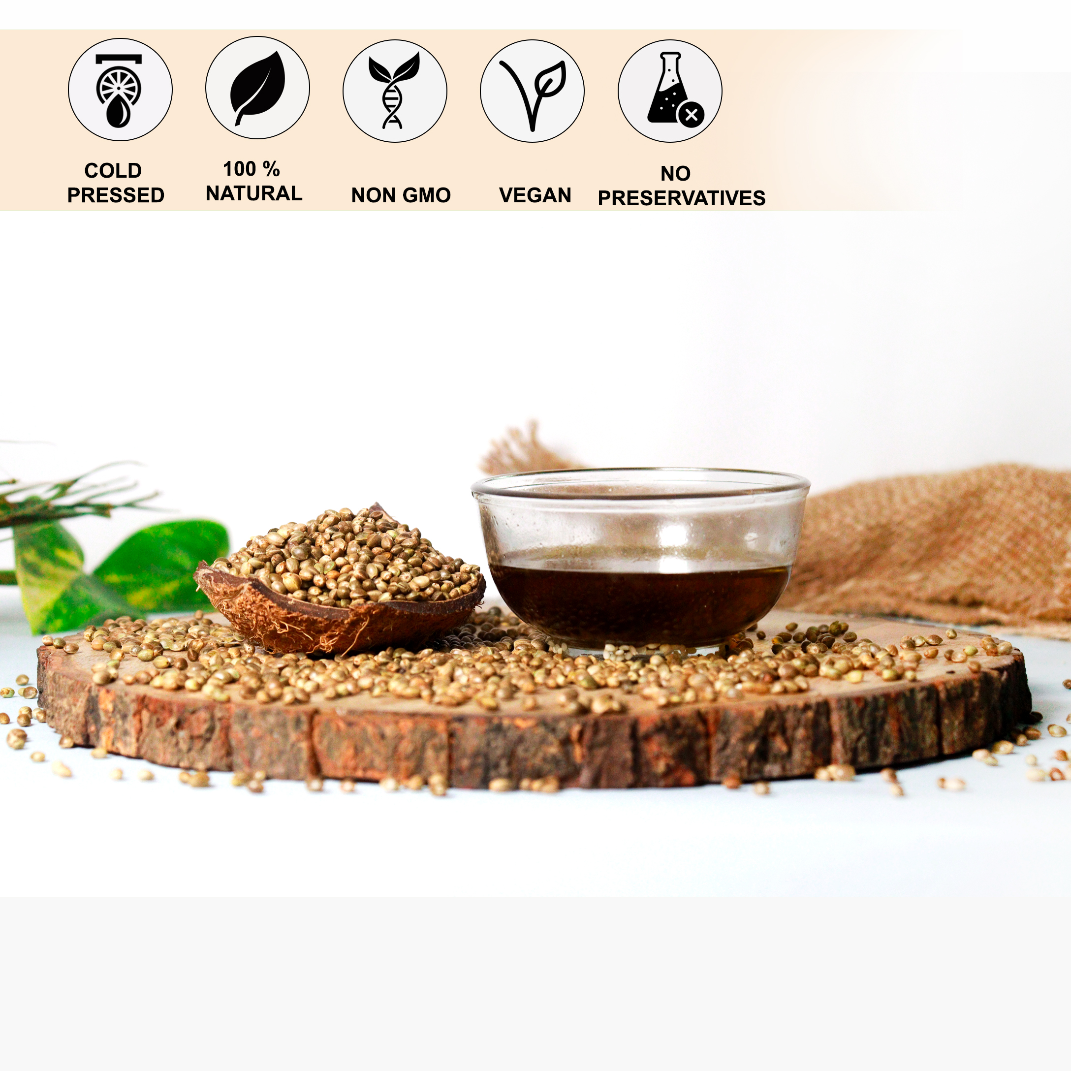 Hillpure Organic Cold Pressed Hemp Seeds Oil (250 ml) Food Grade | Multipurpose Oil | Anti-Inflammatory Benefits | Oil For Glowing Skin | Oil For Hair Fall | Oil for Beard Thickness - Image 3