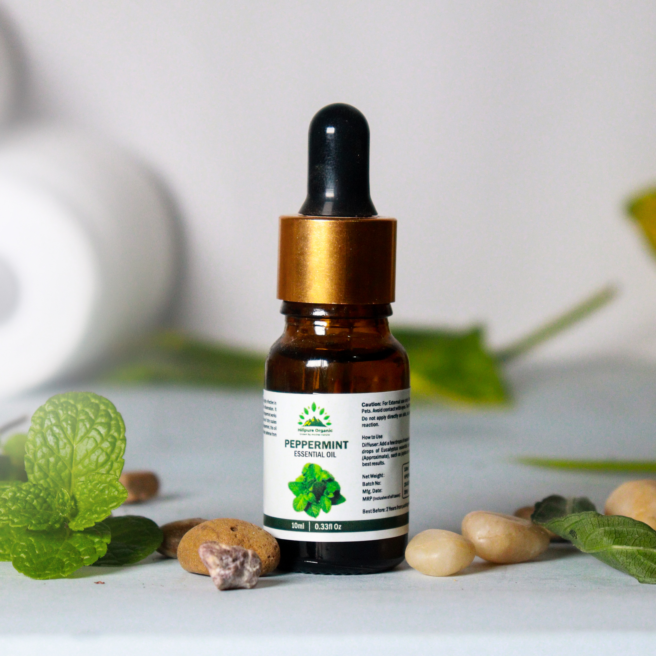 Hillpure Organic Peppermint Essential Oil | 100% Pure & Natural | For Hair, Skin & Aromatherapy | 10 ml +10 ml (Pack of 2) - Image 3