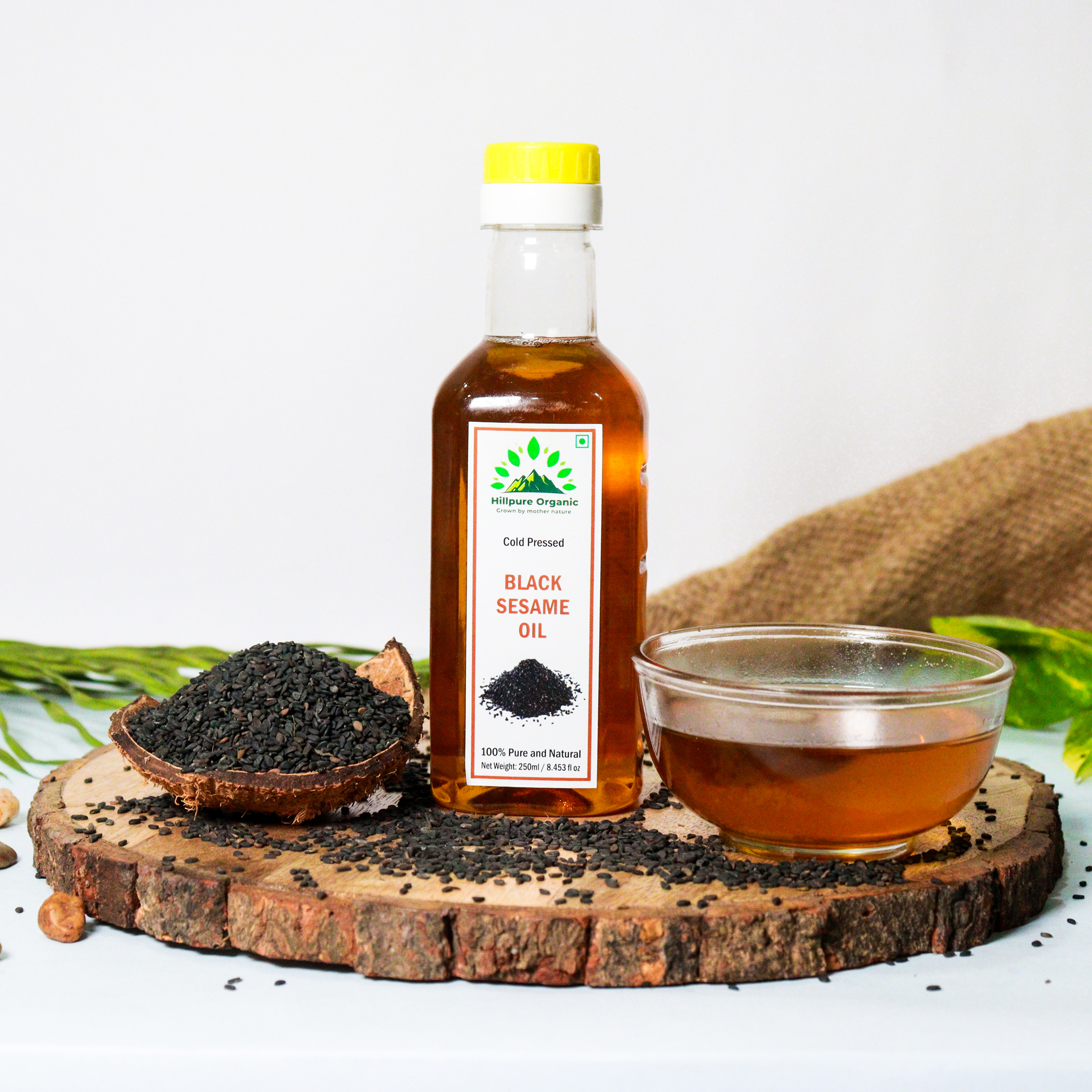 Hillpure Organic Cold Pressed Black Sesame Oil 250 ml, 100% Pure & Unrefined, Multipurpose Edible Oil Daily Cooking Oil, Keto Friendly, Naturally Cholesterol Free, Rich in MUFA & Omega-6 PUFA - Image 3