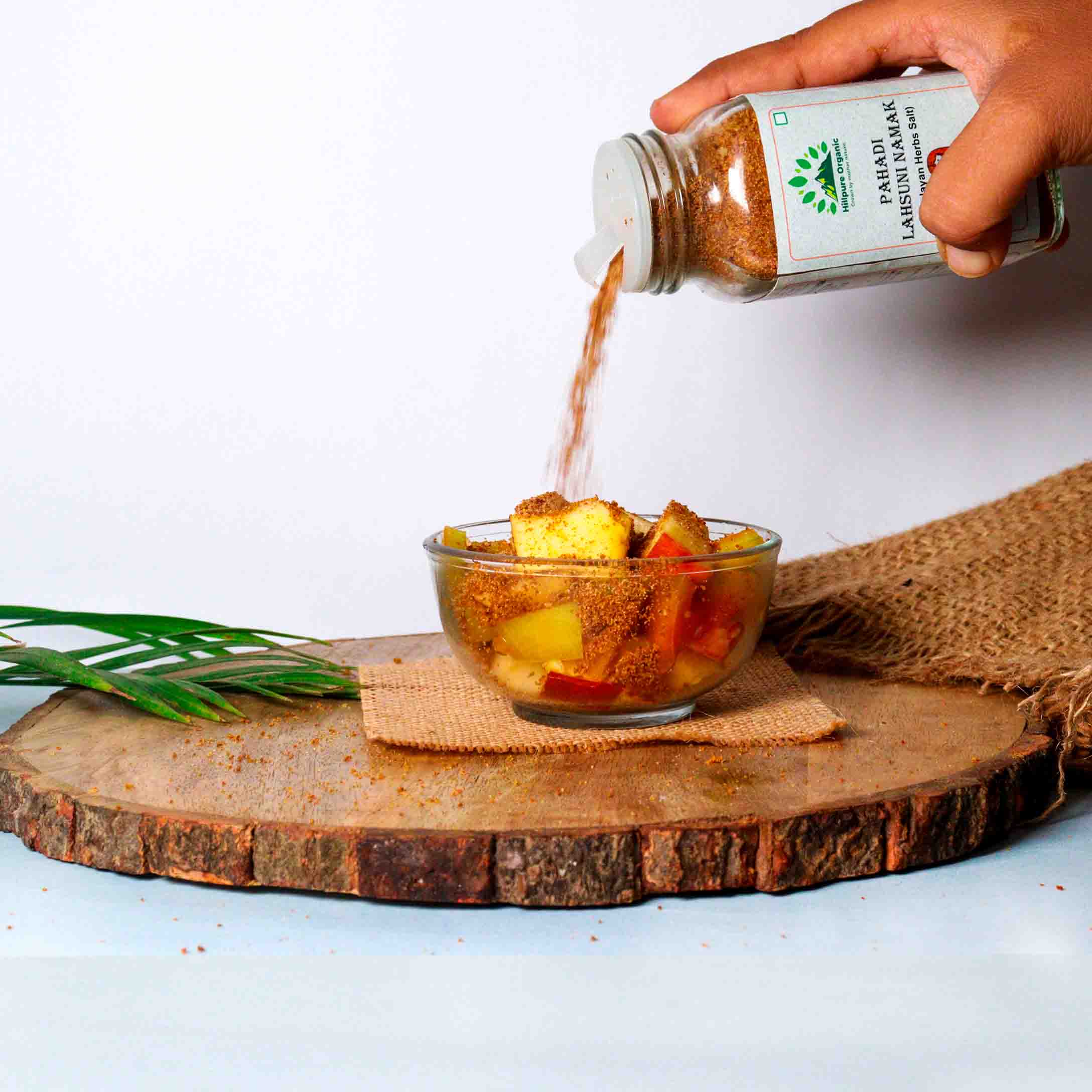 Hillpure Organic Pahadi Lahsuni Namak | Himalayan Herbs Salt | Pahadi Flavoured Salt Hand Grounded On Silbatta | From Uttarakhand (125 gm + 125 gm) - Image 4