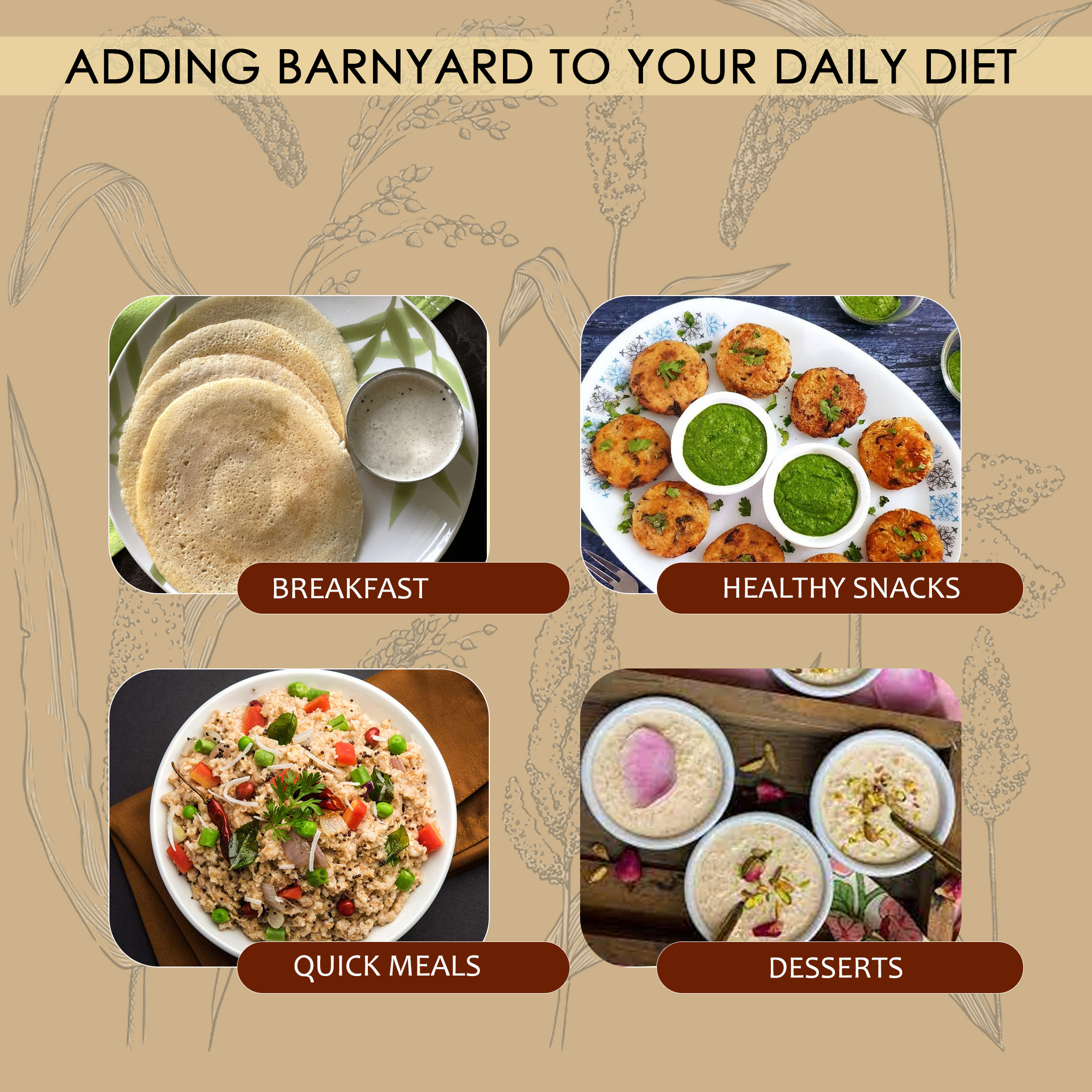 Hillpure Organic Barnyard Millet, Natural Grains, Unpolished, Sanwa, Jhangora Barnyard Millet (1 kg) - Image 4