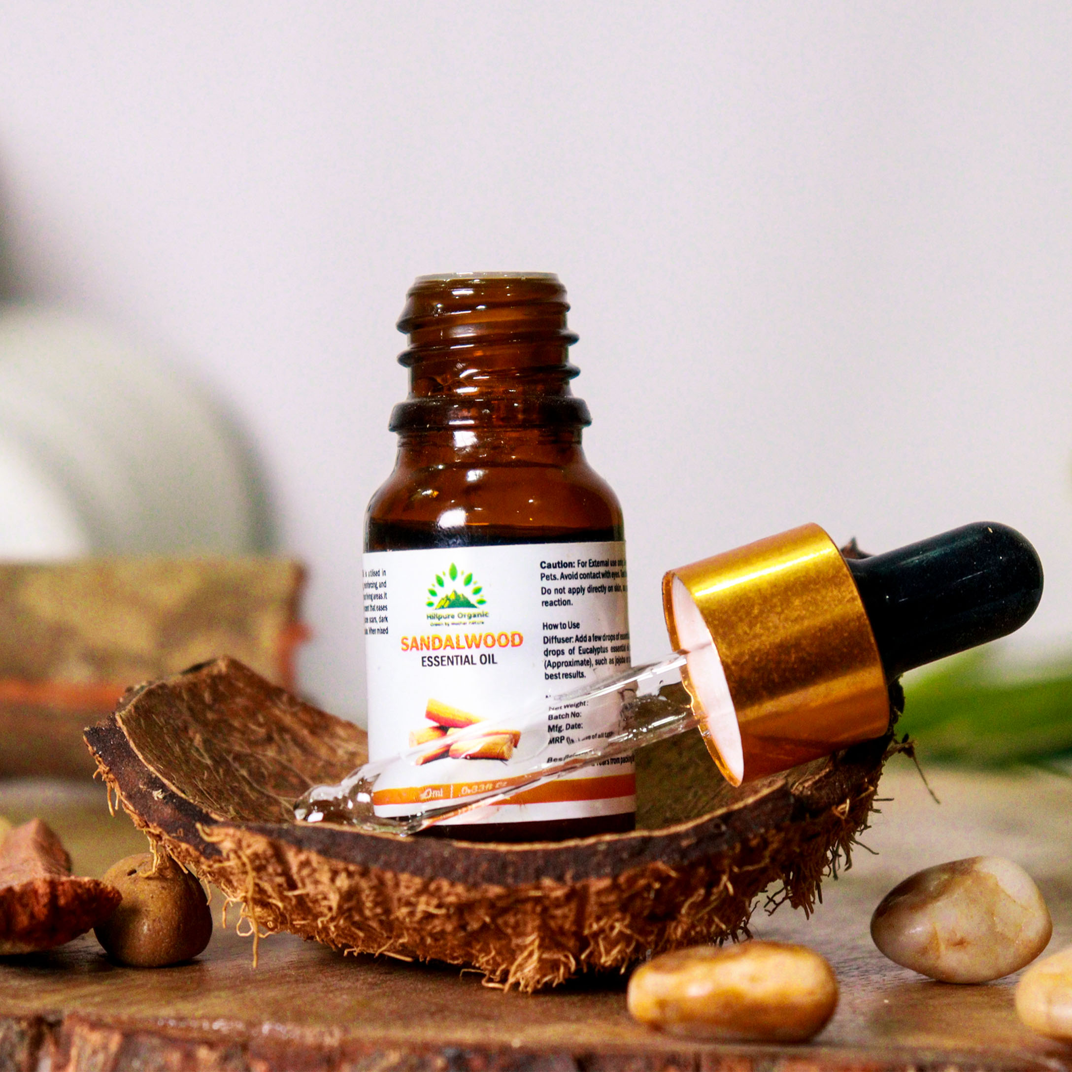 Hillpure Organic Sandalwood Essential oil | Chandan Oil | 100% pure and natural | undiluted for skin moisturization, anti aging, healthy scalp and hair | 10 ml - Image 4