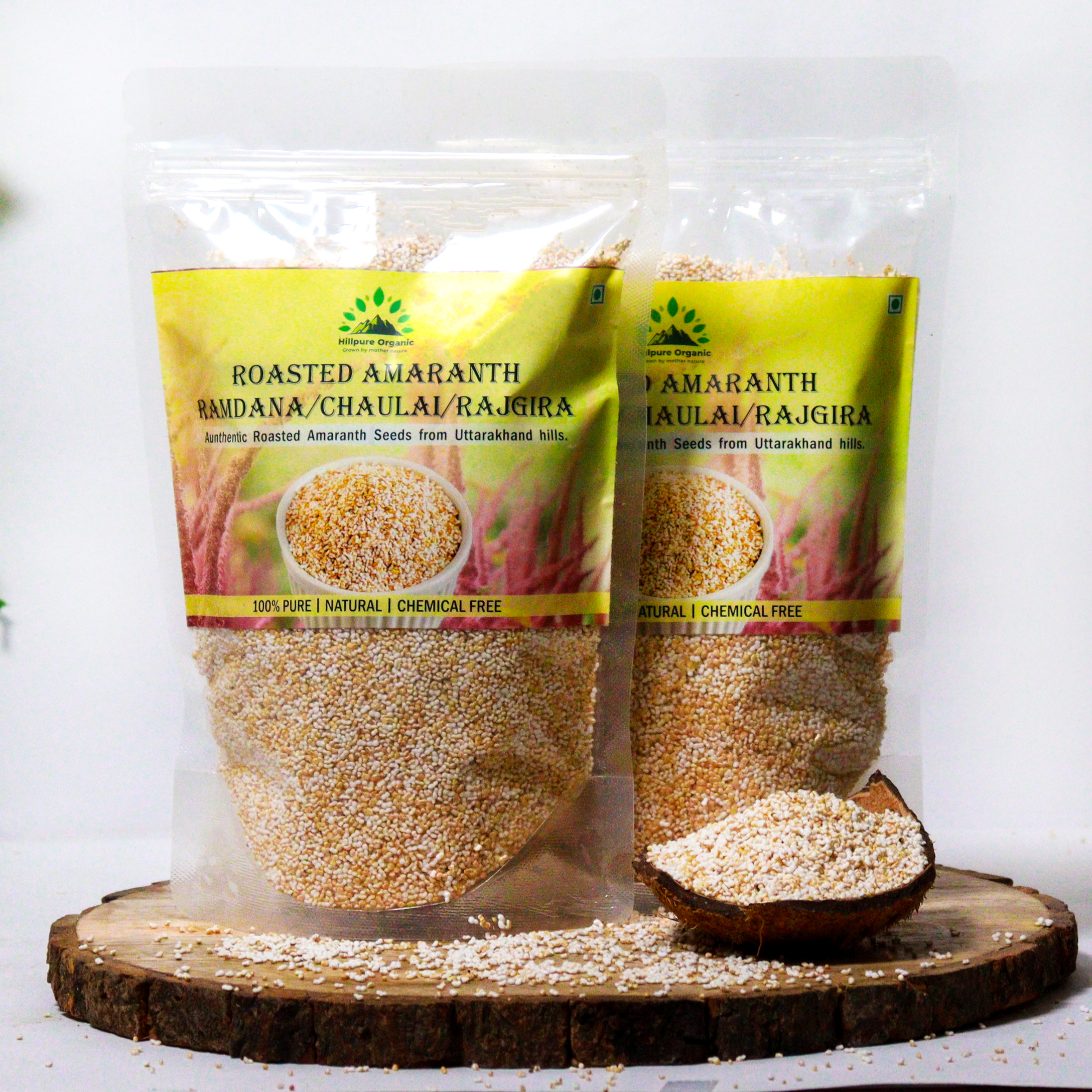 Hillpure Organic Roasted Amaranth | Rajgira | Puffed Chaulai | Roasted Naturally | Healthy Puffed Snack | 250 gm ( Pack of 2 )