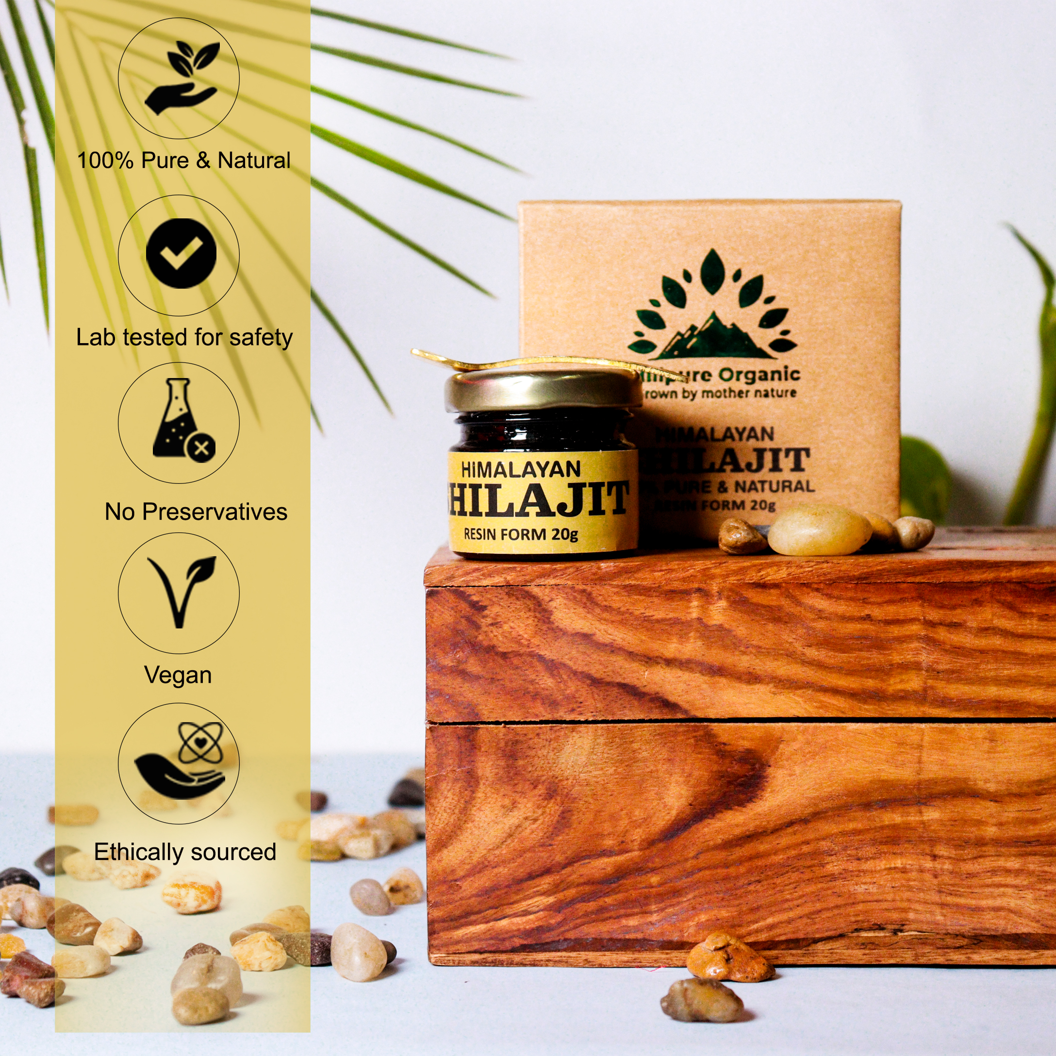 Hillpure Organic Himalayan Shilajit Resin | For Men and Women | Strength | Stamina | Focus | Vitality | Lab Tested for Safety | 20 gm +20 gm - Image 4