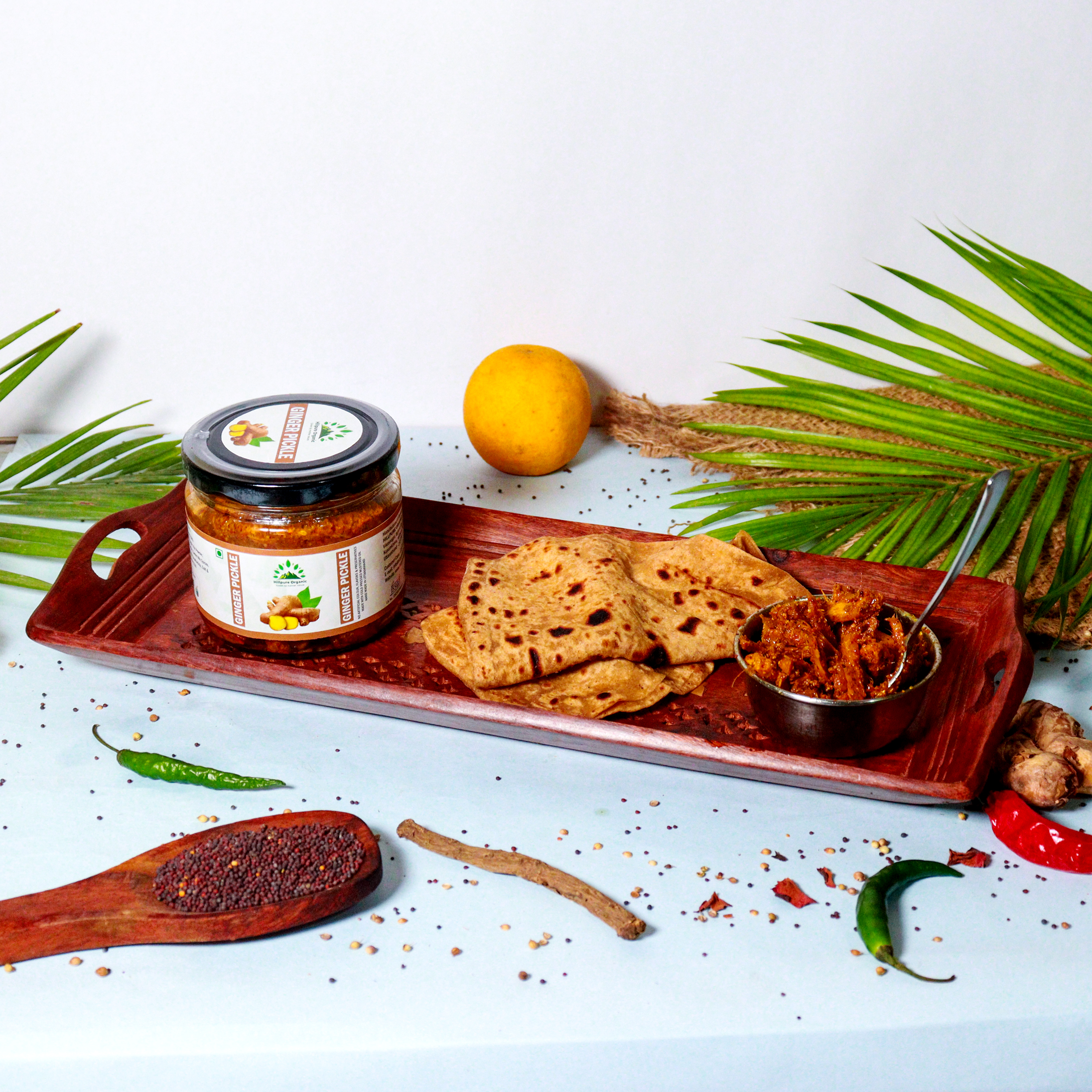 Hillpure Organic Ginger Pickle, Handcrafted Original Recipe & Traditional Taste, From Uttarakhand - (300 gm, Glass Jar) - Image 5
