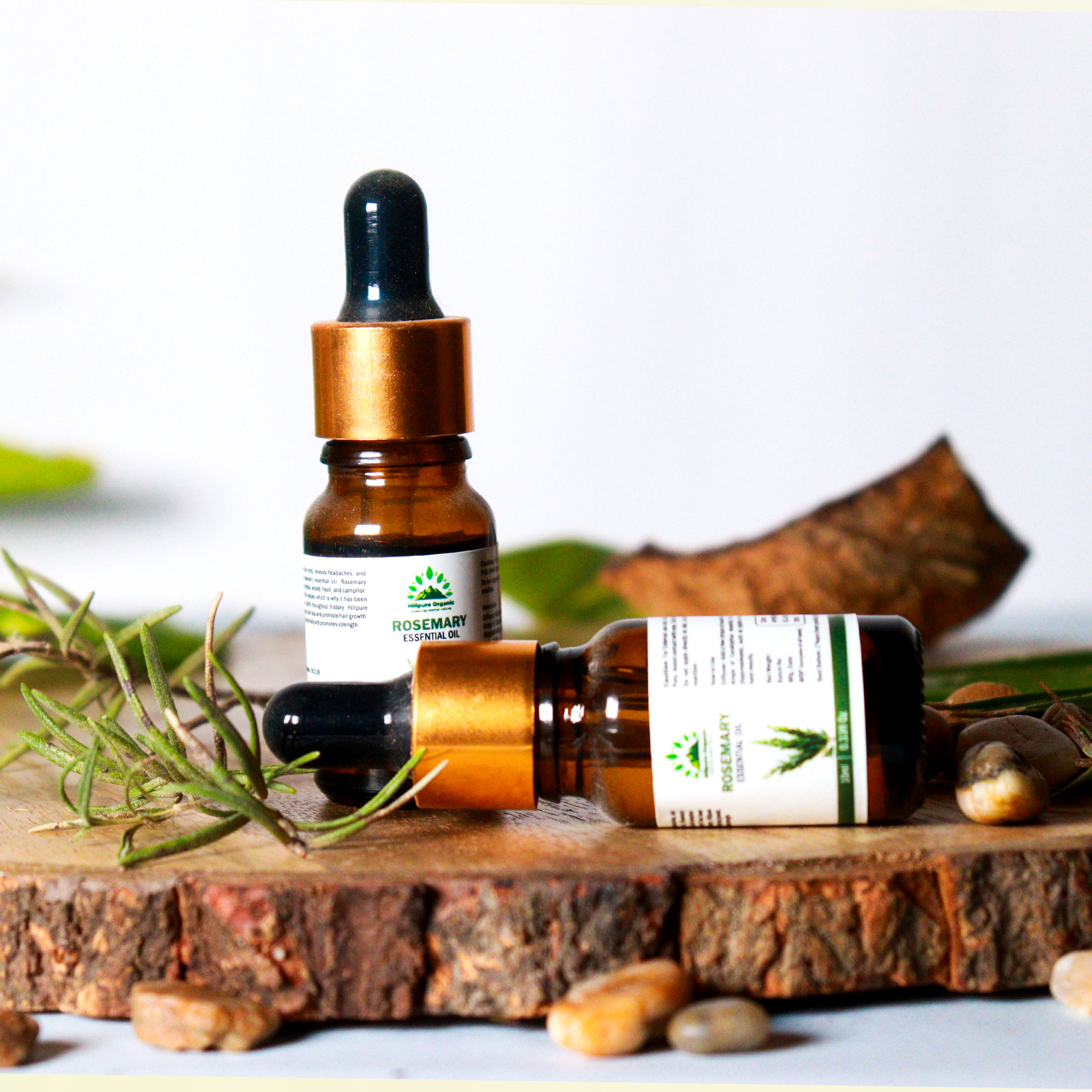 Hillpure Organic Rosemary Essential Oil | 100% Pure & Natural Oil For Hair, Skin, Body and Aromatherapy | Glass Bottle With Droper (10 Ml+10 Ml) Pack of 2 - Image 5