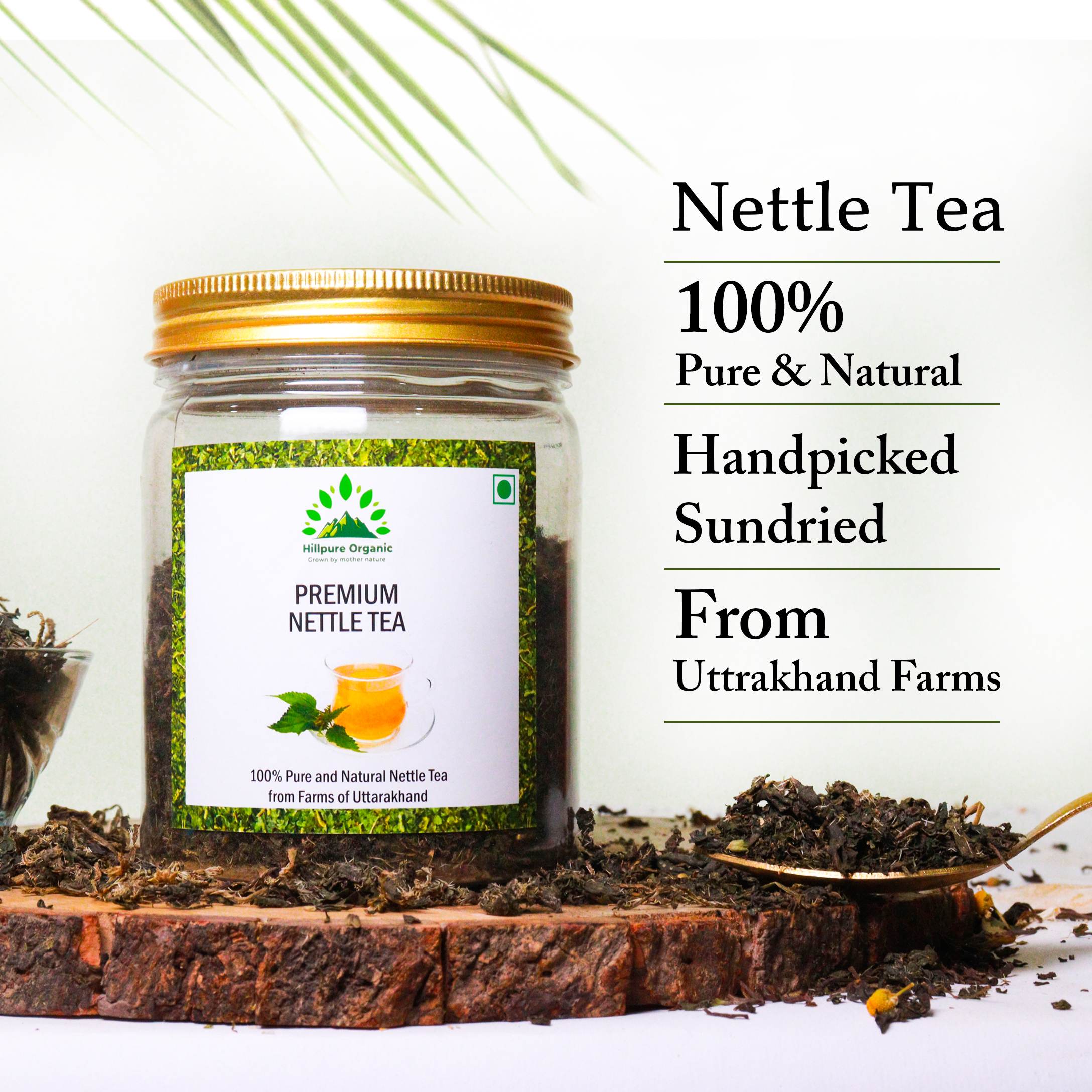 Hillpure Organic Premium Nettle Leaf Tea, Helps in Kidney Detox, Blood Sugar, Blood Purify, Loose, 100% Pure & Authentic, From Uttarakhand Hills (50 gm) - Image 5