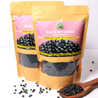 Hillpure Organic Black Soyabean/Kala Bhatt/Black Bean | Ancient Grain from Uttarakhand | 500 gm + 500 gm