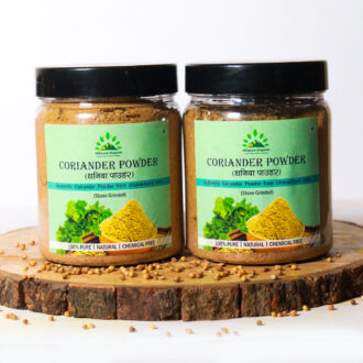 Hillpure Organic Coriander Powder | Authentic Coriander Powder from Uttarakhand Hills | Hand Ground | Preservative Free Perfectly Balanced | With No Added Flavors and Colors | 200gm + 200 gm