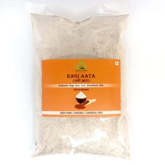 Hillpure Organic Ragi Flour / Atta |Finger Millet Flour| Nachani Flour| Made With Unpolished Millet Rich in Protein | High Calcium, Iron, and Fibre | Good for Digestion Weight loss from Uttarakhand ( 1 Kg)