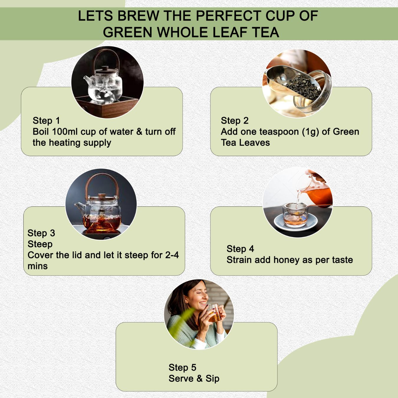 Hillpure Organic Premium Green Whole Leaf Tea, 100% Pure & Authentic, From Uttarakhand Hills (150 + 150 gm), Pack of 2 - Image 6