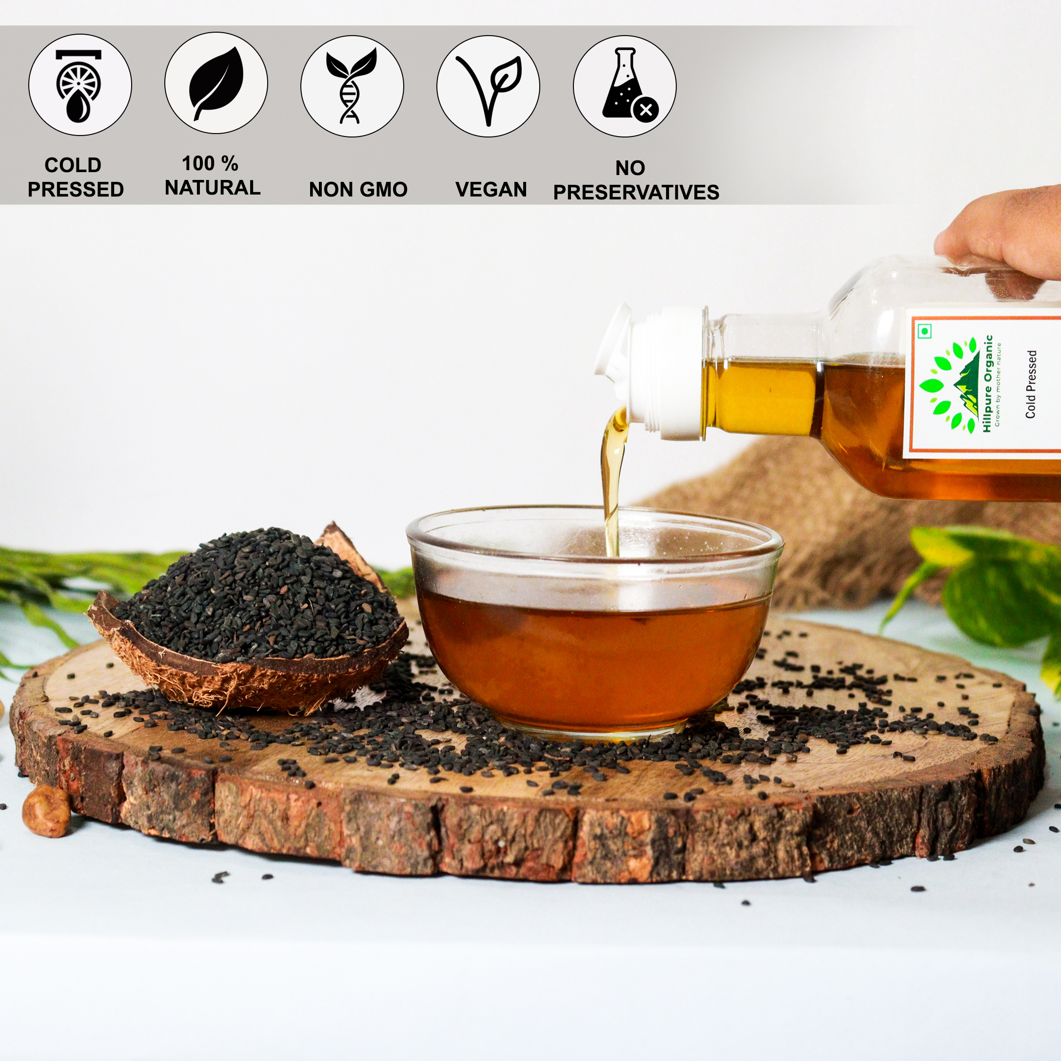 Hillpure Organic Cold Pressed Black Sesame Oil 250 ml, 100% Pure & Unrefined, Multipurpose Edible Oil Daily Cooking Oil, Keto Friendly, Naturally Cholesterol Free, Rich in MUFA & Omega-6 PUFA - Image 5