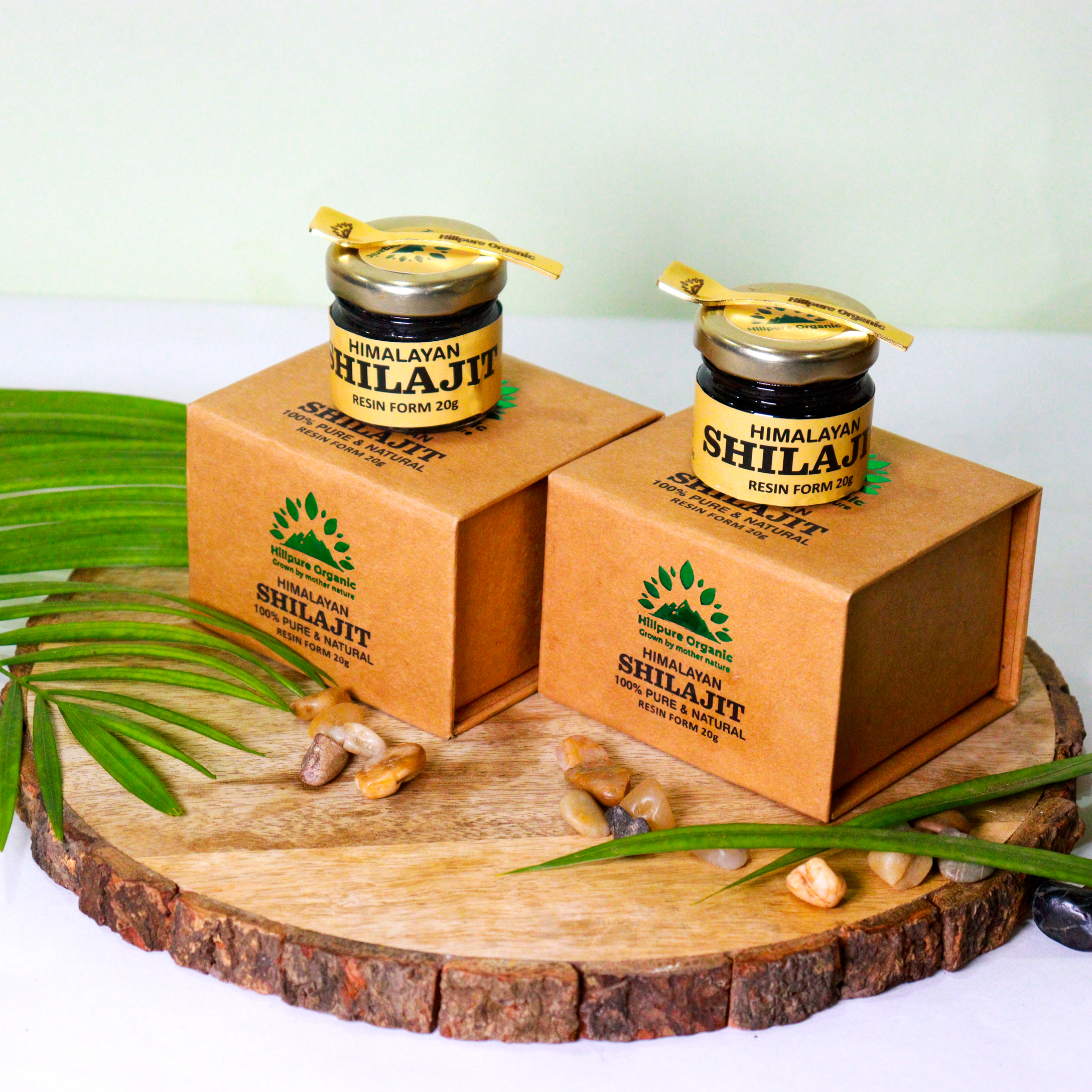 Hillpure Organic Himalayan Shilajit Resin | For Men and Women | Strength | Stamina | Focus | Vitality | Lab Tested for Safety | 20 gm +20 gm