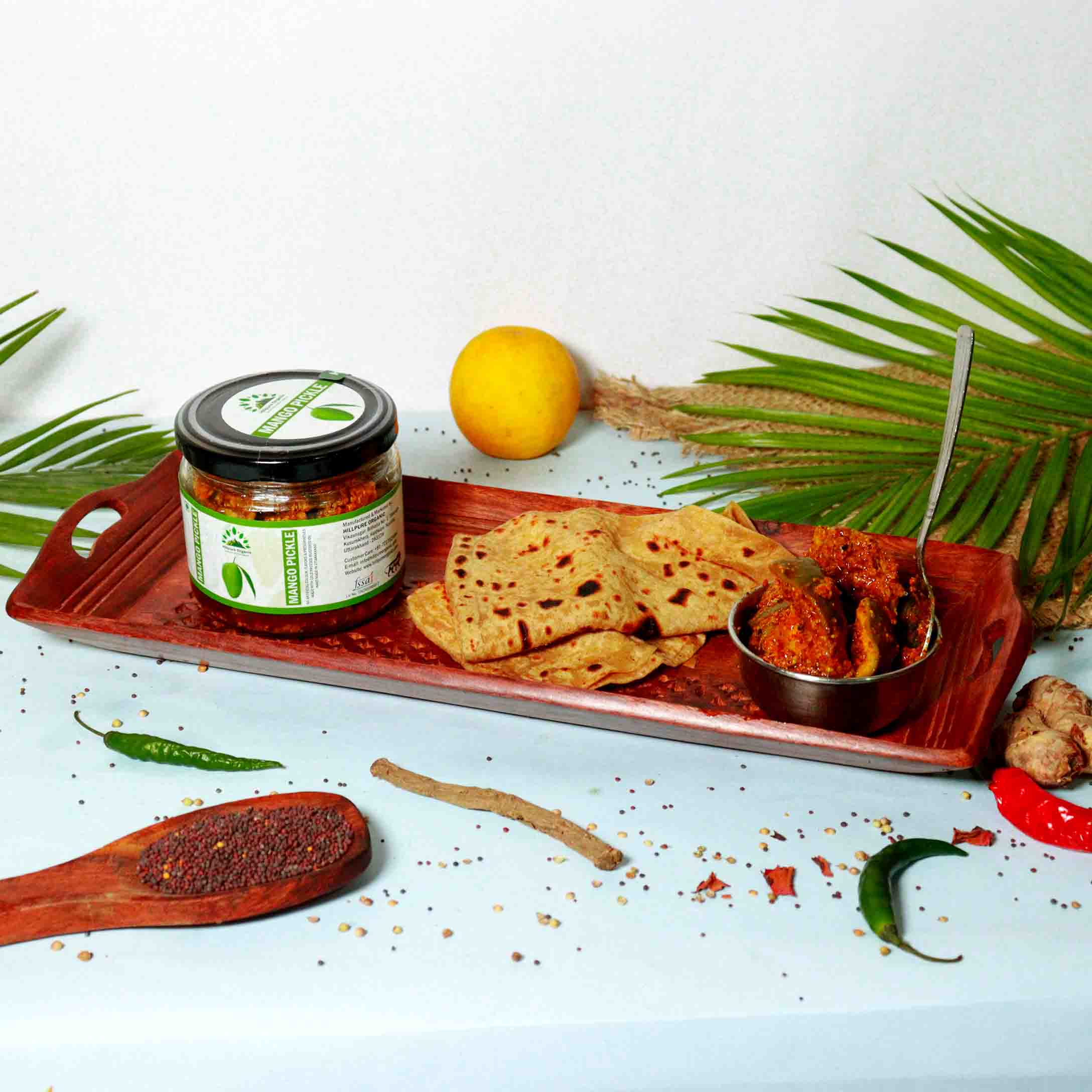 Hillpure Organic Mango Pickle, Aam ka Achar Handcrafted original recipe & Traditional Taste, From Uttarakhand Handpicked Mango | No Preservatives/Colors | - 300 gm Glass Jar - Image 5