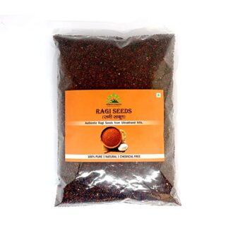 Hillpure Organic Ragi / Nachani Millet Whole Seeds from Uttarakhand | 100% Gluten Free | 0 Pesticide 0 Chemical | Source of good carbohydrates ( 1 Kg )