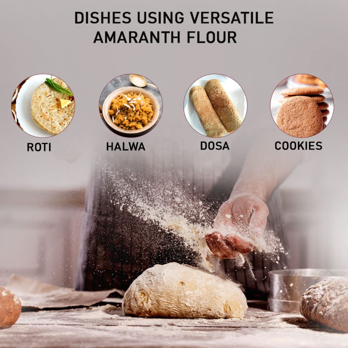 Hillpure Organic Amaranth Flour | Rajgira Atta | Healthy High Protein Gluten Free Atta | High in Protein & Fibre |1 kg + 1 kg - Image 4