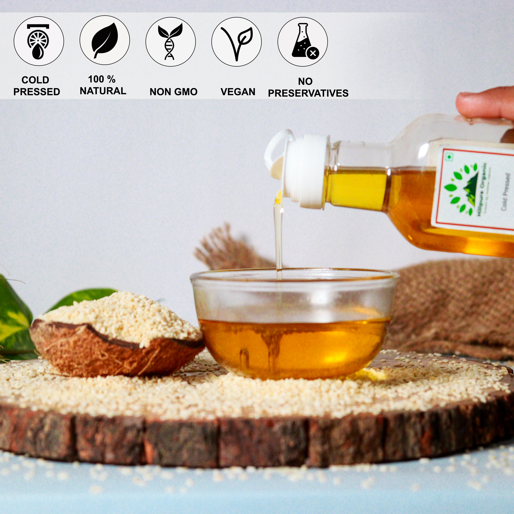 Hillpure Organic Cold Pressed White Sesame Oil 250 ml,100% Pure & Unrefined, Multipurpose Edible Oil, Daily Cooking Oil, Keto Friendly, Naturally Cholesterol Free, Rich in MUFA & Omega-6 PUFA, - Image 6