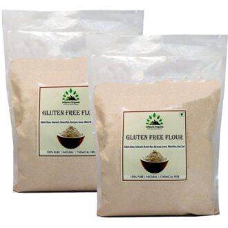 Hillpure Organic Gluten Free Flour, 6 Gluten Free Grains in 1, Gluten Free Atta, Diabetic Friendly (1 + 1Kg), Pack of 2