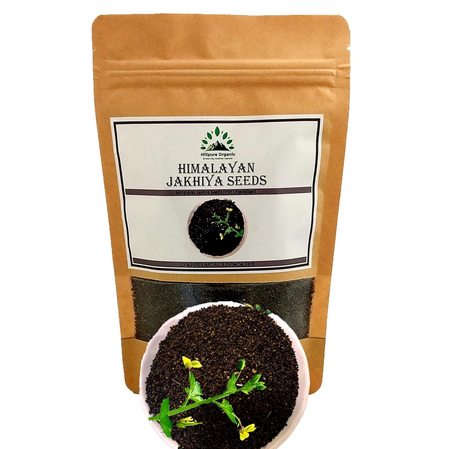 Hillpure Organic Himalayan Jhakhiya Seeds | Super Food of Uttarakhand |100% Pure & Natural | Cleome viscosa Seeds | Wild Mustard ( 175 GM )